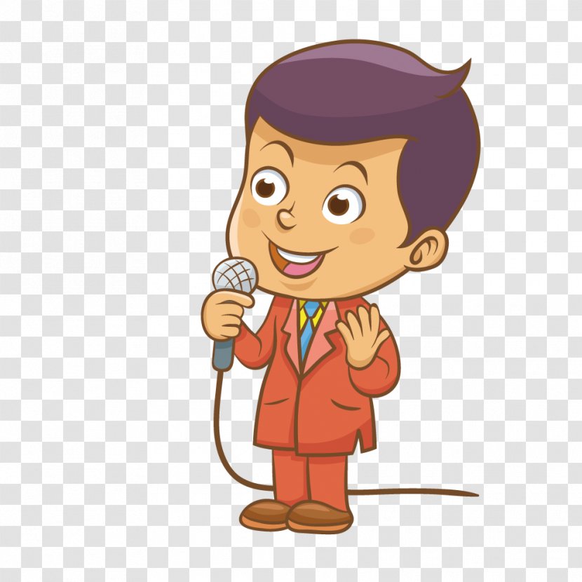 Download Clip Art - Cartoon - Male Singing Star Transparent PNG