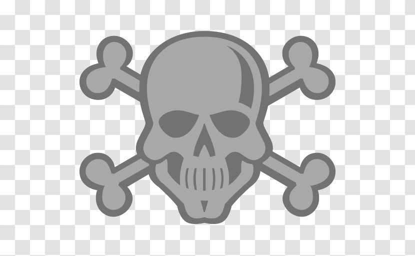 Skull And Bones Crossbones Symbol Emoji - Sticker Transparent PNG