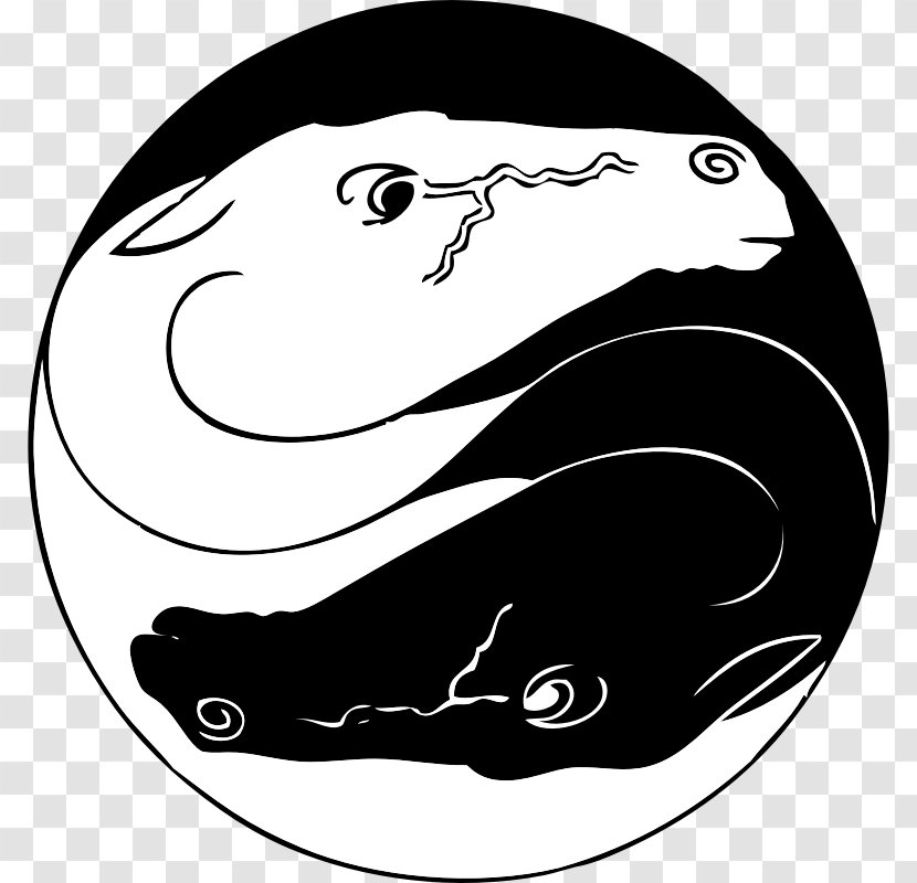 Yin And Yang Symbol Clip Art - Black Transparent PNG