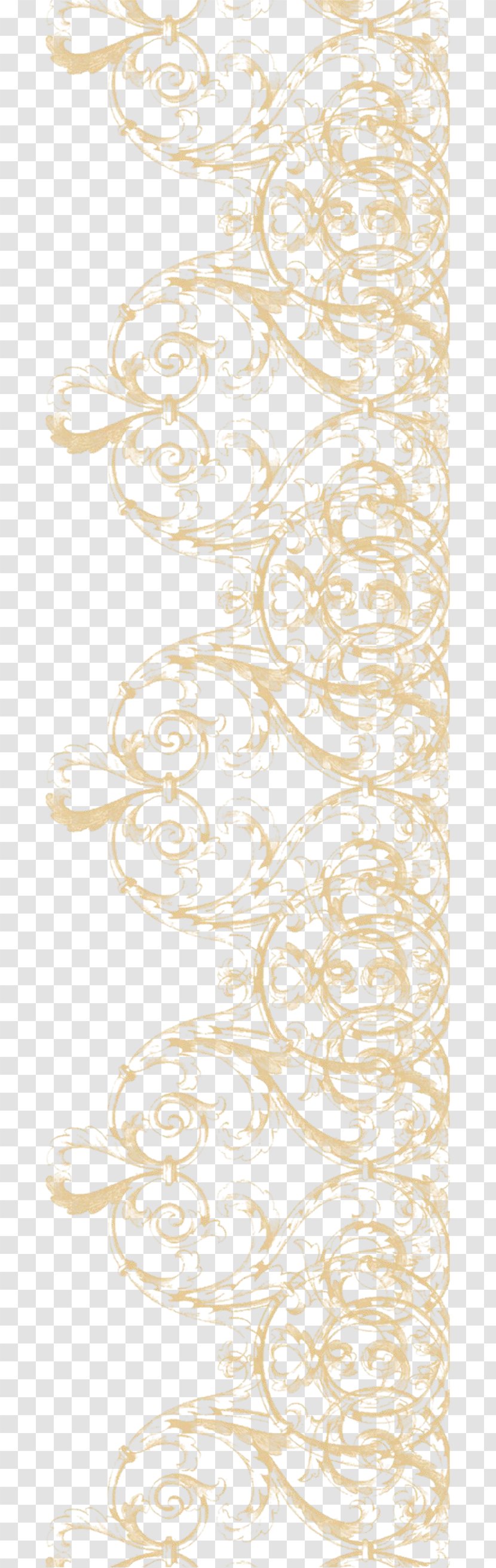 Lace Paper Clip Art - Beige - Vintage Cliparts Transparent PNG