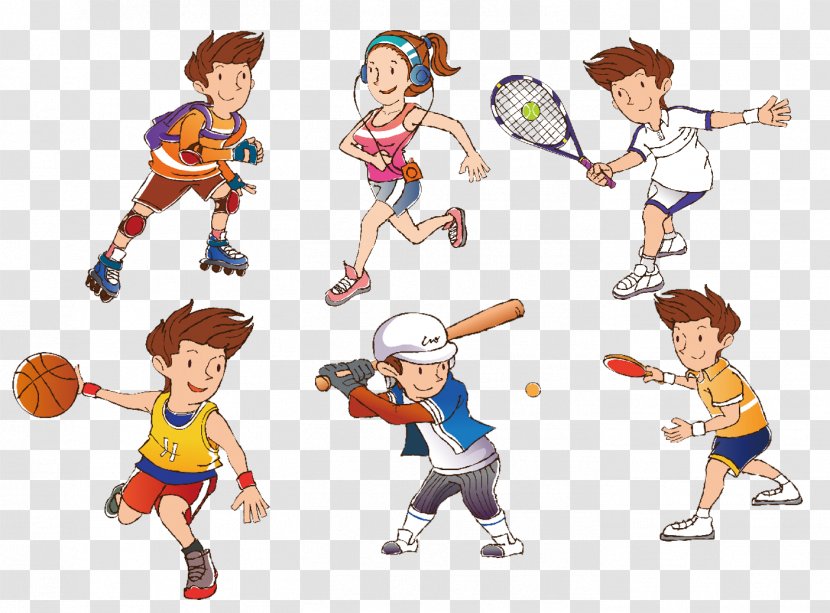 Cartoon Sport Athlete Clip Art - Flower - Athletes Transparent PNG