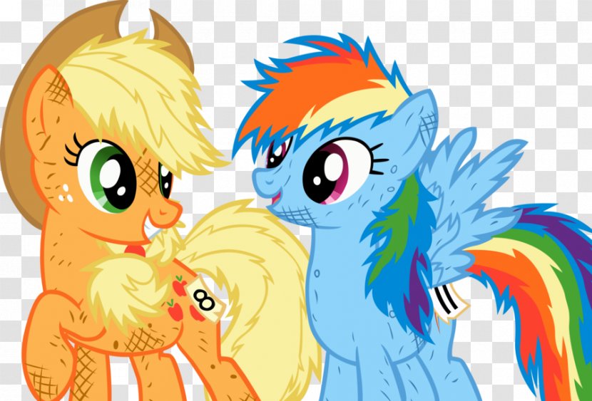 Rainbow Dash Applejack Pony Rarity Fluttershy - Cartoon - My Little Transparent PNG