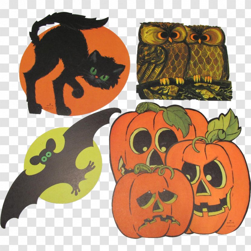 Jack-o'-lantern Font - Winter Squash - Owl Bat Halloween Pattern Transparent PNG