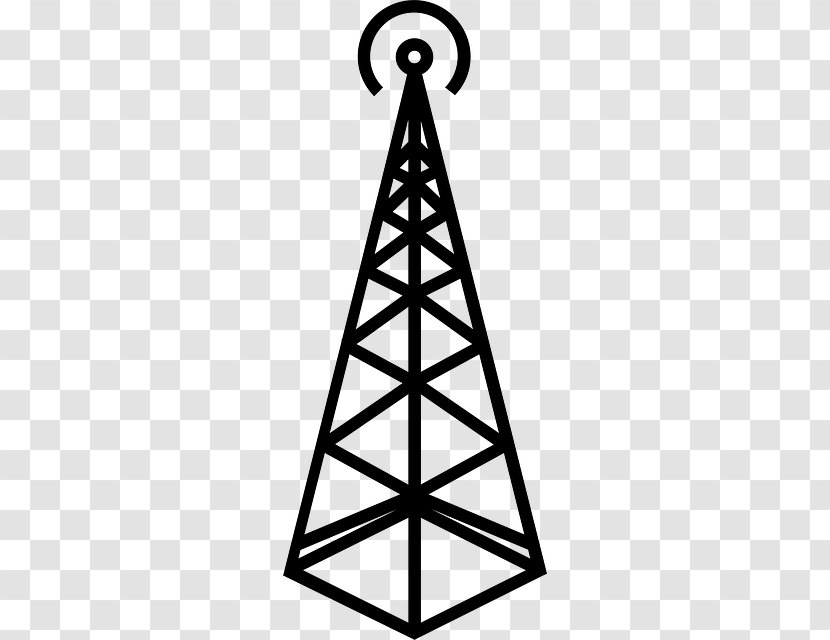 Telecommunications Tower Aerials Radio Broadcasting - Cell Site Transparent PNG