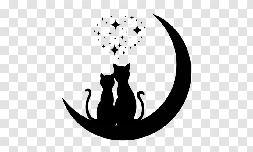 Cat Kitten Silhouette Drawing - Monochrome Photography Transparent PNG