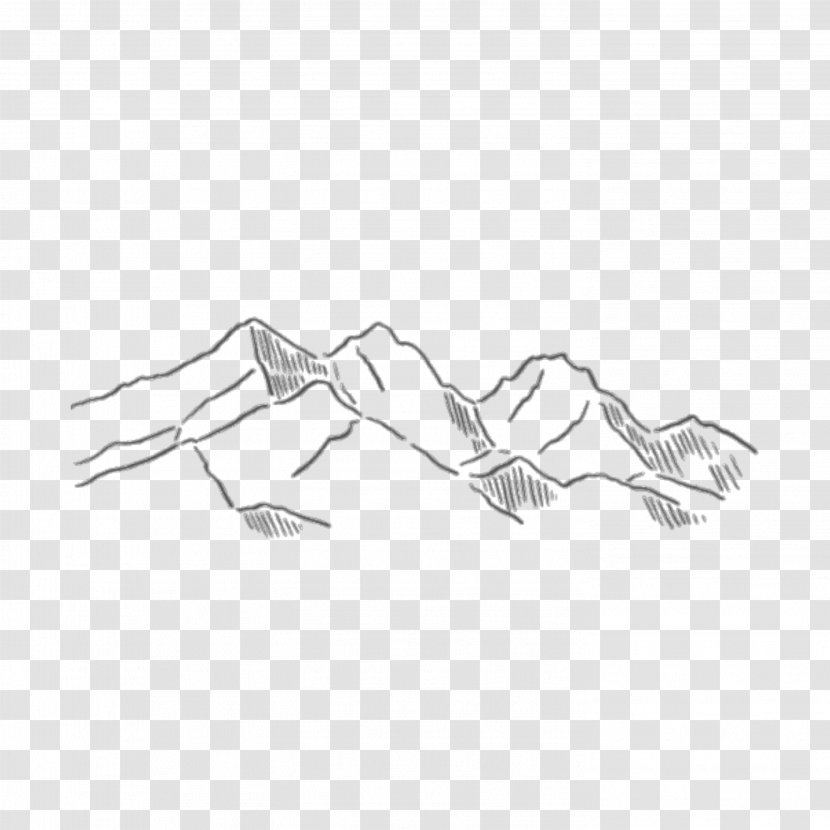 Drawing Aesthetics Line Art Sketch - Museum - Mountain Range Silhouette Transparent PNG