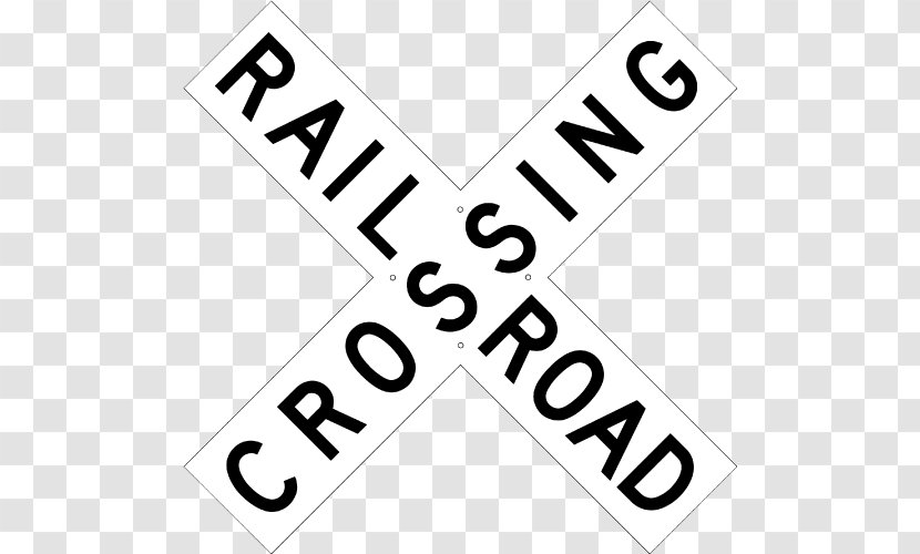 Rail Transport Train Track Level Crossing Crossbuck - Symbol Transparent PNG