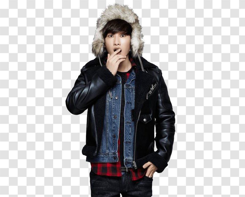 Leather Jacket Super Junior-D&E Fur Clothing - Junior Transparent PNG