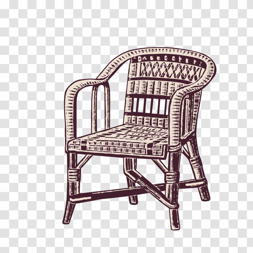 Table Chair Wicker Drawing - Gratis Transparent PNG