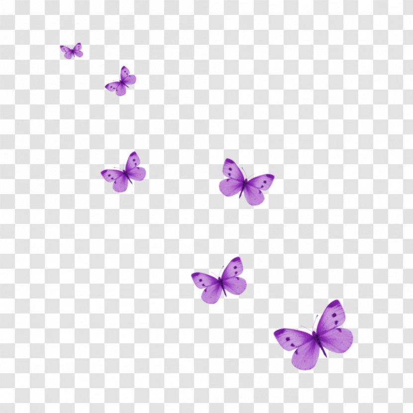 Glasswing Butterfly Clip Art Transparency - Purple - Easter Lily Silhouette Butterflies Transparent PNG