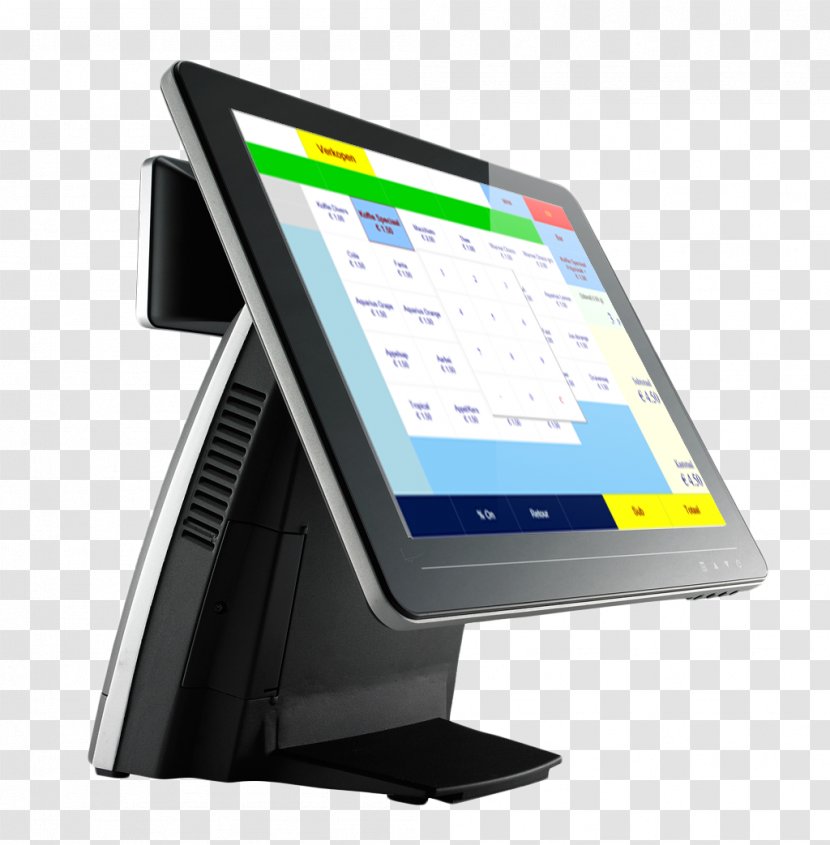 Touchscreen Point Of Sale Computer Monitors System Solid-state Drive - Pos Terminal Transparent PNG