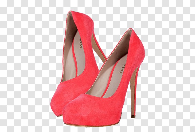 Red Coral Shoe Fashion Handbag - Highheeled - Article Lace Stripe Transparent PNG