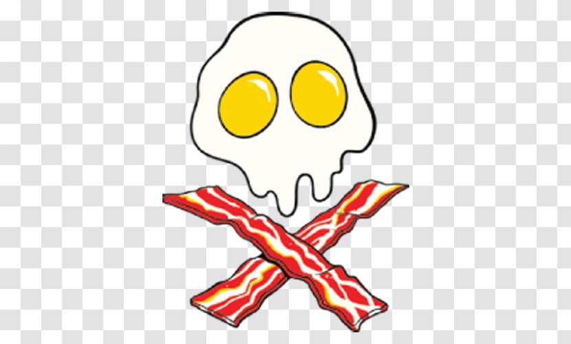 T-shirt Bacon, Egg And Cheese Sandwich Fried Breakfast - Happiness - Crossbones Cliparts Transparent PNG