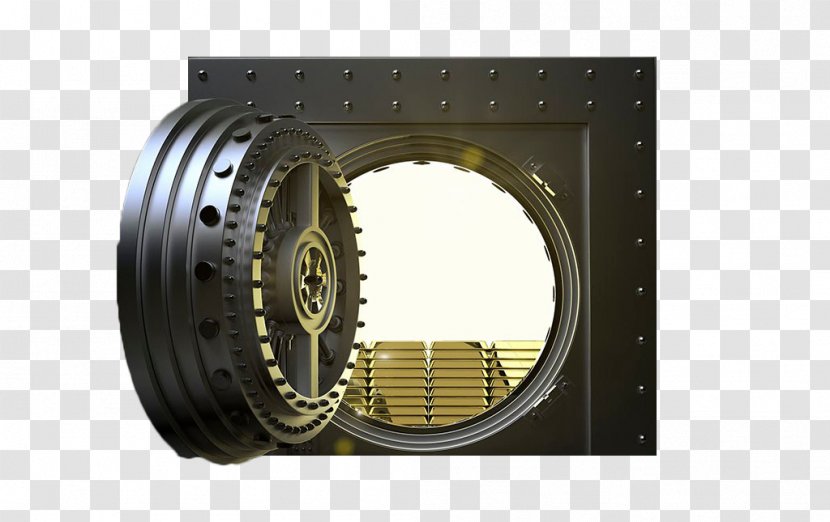 Door Safe Bank Vault Gold Bar - Automotive Tire - Round Treasury Transparent PNG