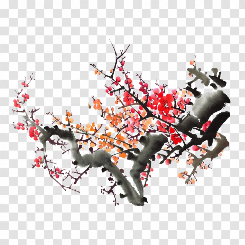 Chinese Painting - Plum Blossom - Design Transparent PNG
