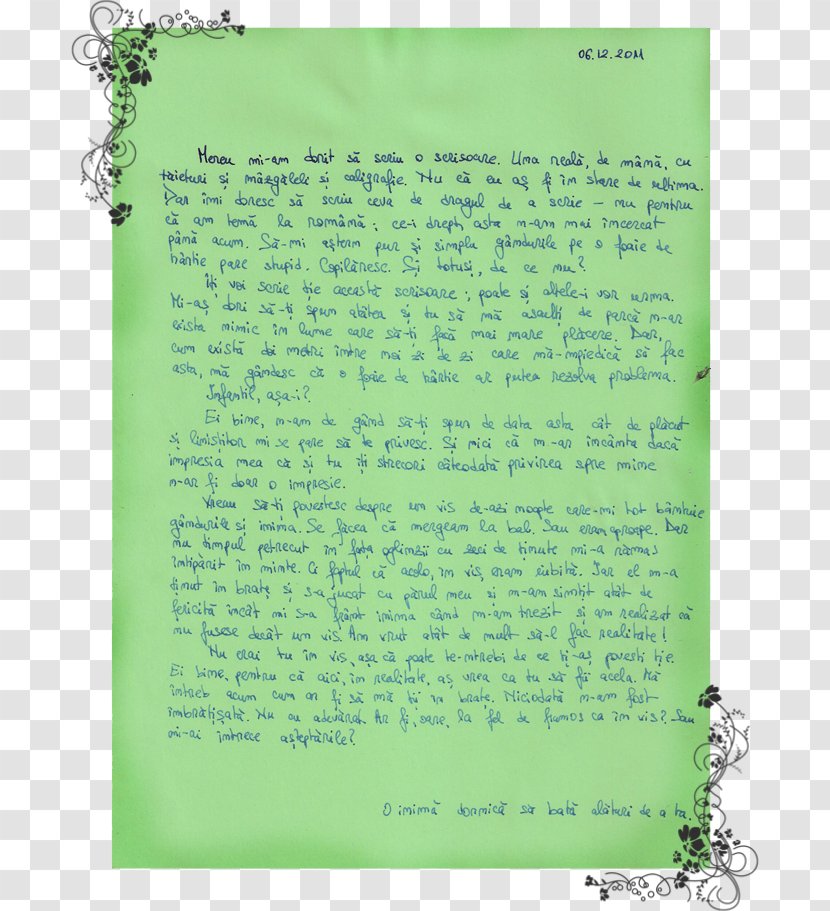 Green Document Handwriting - COMPUS Transparent PNG
