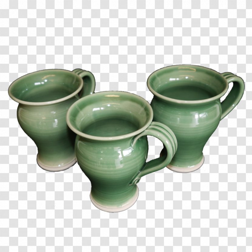 Ceramic Pottery Urn - Dinnerware Set - Green Mug Transparent PNG