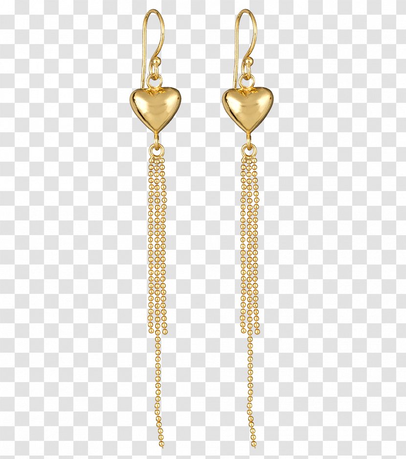 Earring Jewellery Clothing Accessories Necklace Chain - Body Jewelry - Gold Heart Transparent PNG
