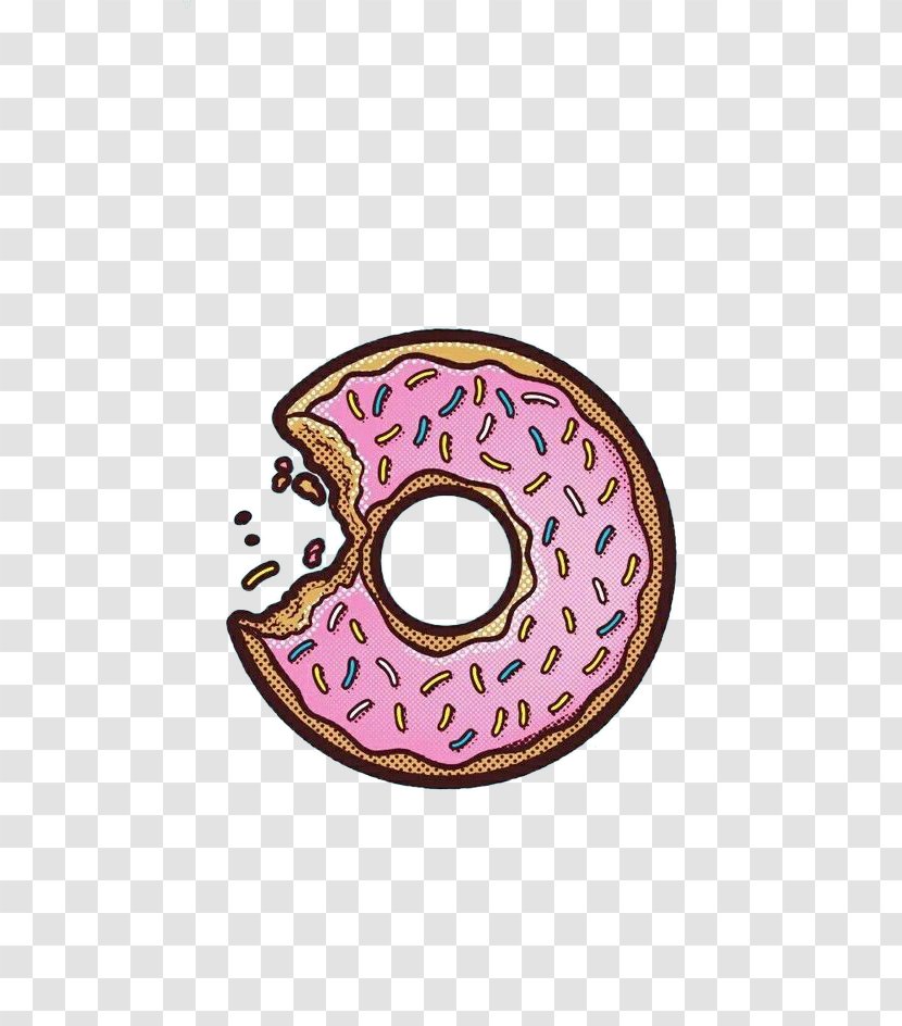 Doughnut Homer Simpson Drawing Wallpaper - Pusheen - Pink Donut Transparent PNG