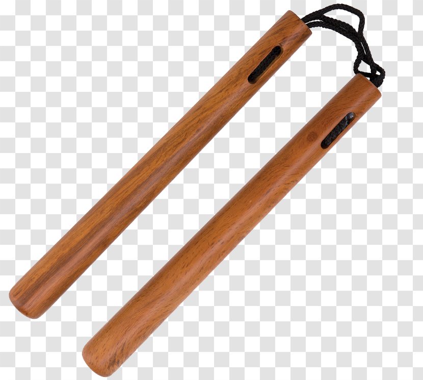Nunchaku Weapon Martial Arts Bokken Tonfa - Baskethilted Sword - Brown Wooden Nunchakus Transparent PNG