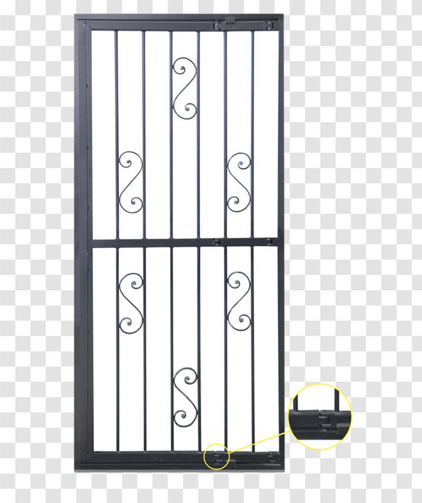 Wrought Iron Door Hashtag Steel - Rectangle Transparent PNG