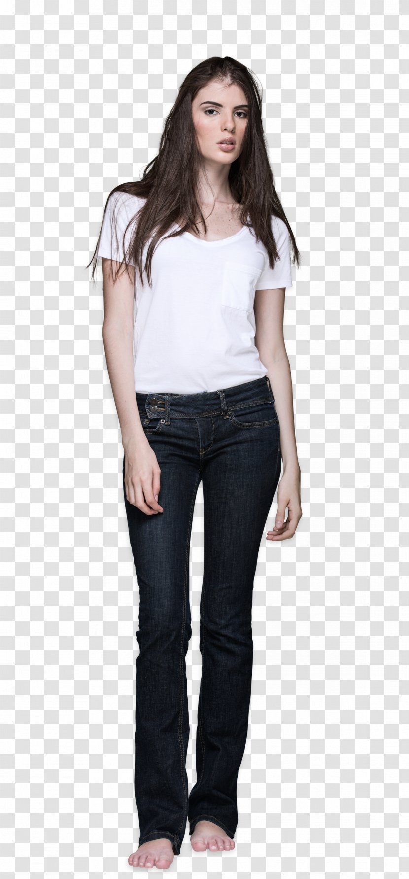 T-shirt White Sleeve Clothing Jeans - Cartoon - Women Dress Transparent PNG