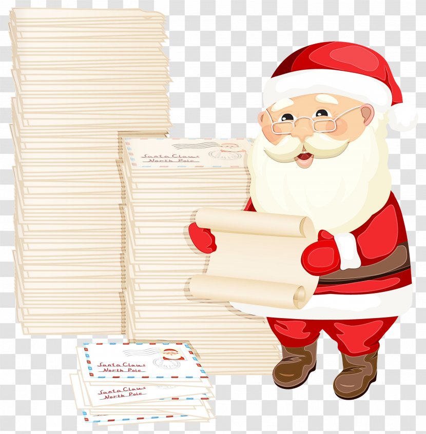 Santa Claus Cartoon - Paint - Package Delivery Transparent PNG