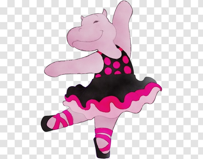Pink Cartoon Clip Art Footwear Fictional Character Transparent PNG