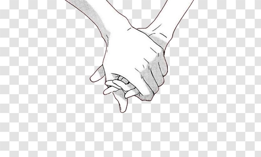 Holding Hands Drawing - Heart Transparent PNG