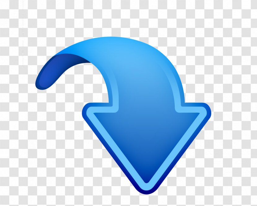 Arrow Clip Art - Electric Blue - Upload Button Transparent PNG