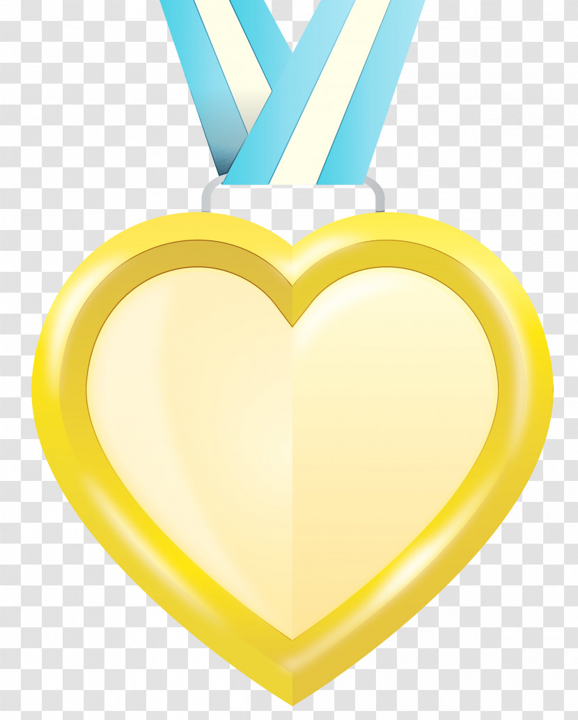 Yellow Font Heart Jewellery M-095 Transparent PNG
