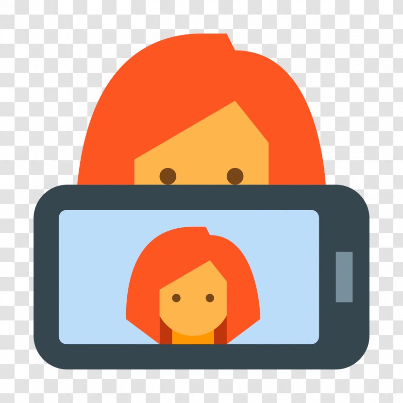 Selfie Icon Design - Red - Communication Transparent PNG