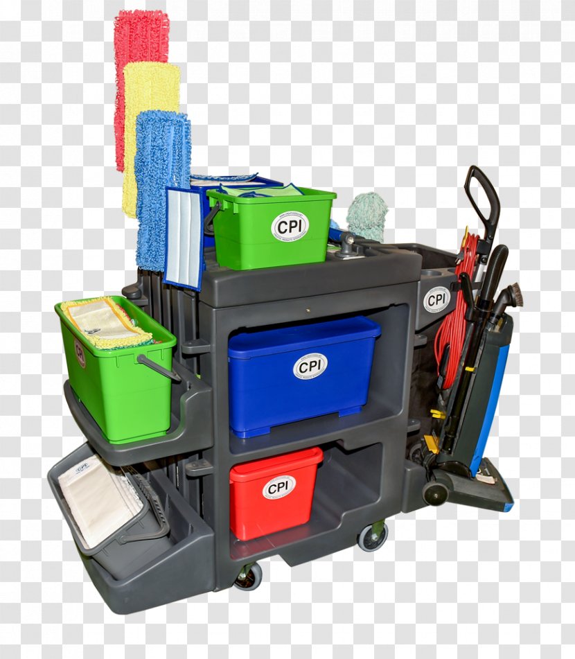 Janitor Commercial Cleaning Cart Machine - Floor Tile Transparent PNG