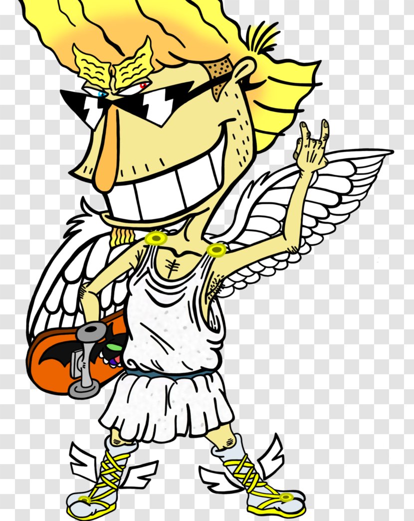 Clip Art Illustration Beak Cartoon Line - Character - Guardian Angel Transparent PNG