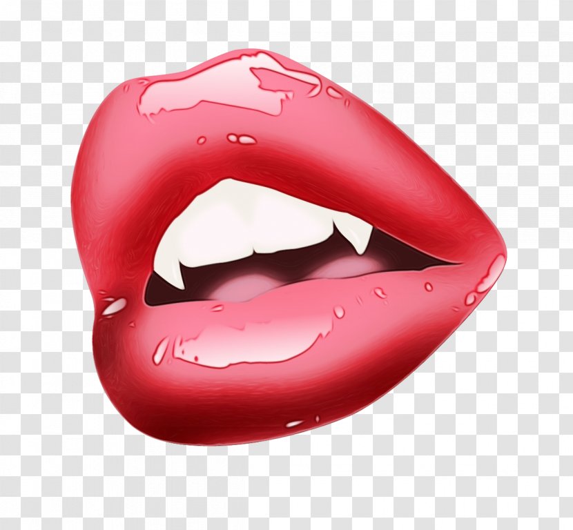Lip Mouth Red Nose Jaw - Tooth - Smile Transparent PNG