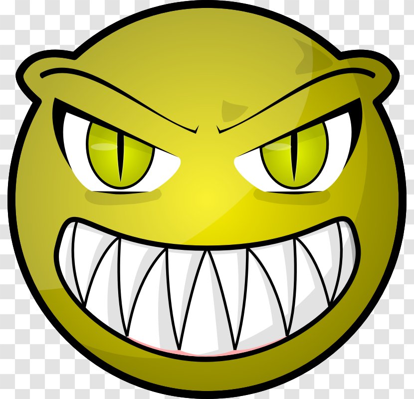 Cartoon Face Smiley Clip Art - Scary Monster Transparent PNG
