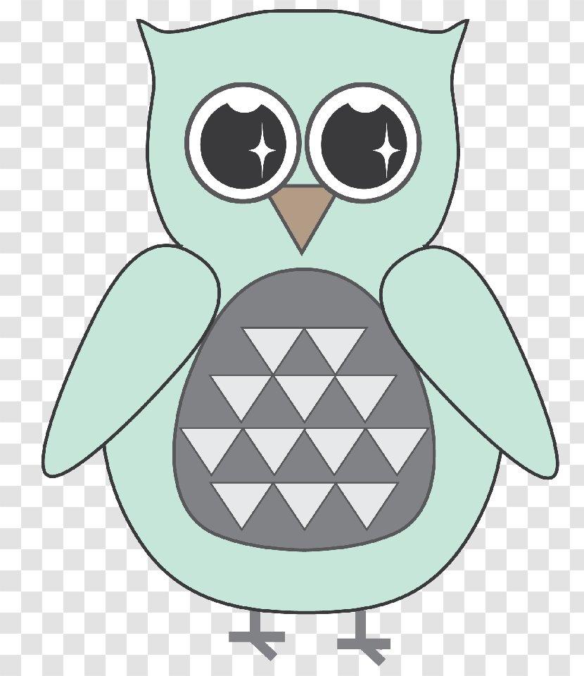 Owl Bird Clip Art Illustration Image - Turquoise - Great Horned Food Web Transparent PNG
