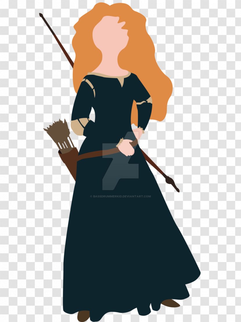 Merida Disney Princess Pixar Costume - Watercolor Transparent PNG