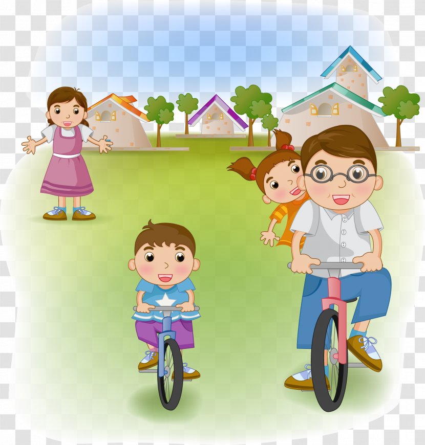 Family Fotosearch Illustration - Watercolor Painting - Happy Of Four Transparent PNG