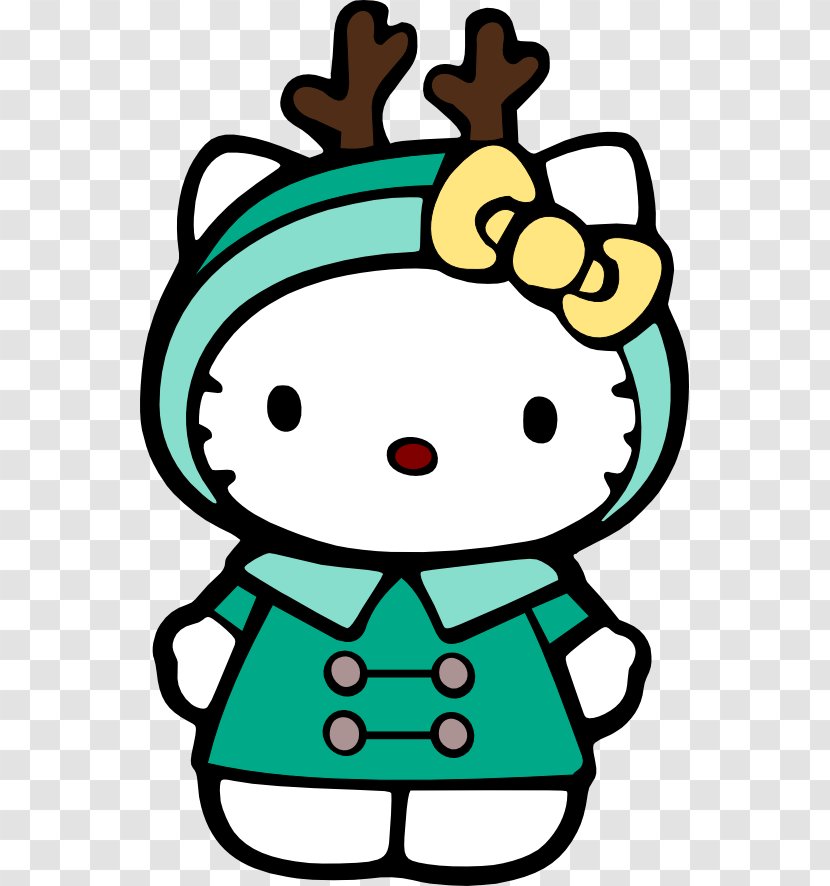 Hello Kitty Drawing Christmas Clip Art - Royaltyfree - Remind Clipart Transparent PNG