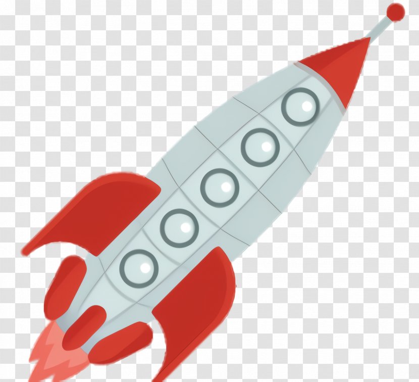 Cartoon Rocket - Red Transparent PNG