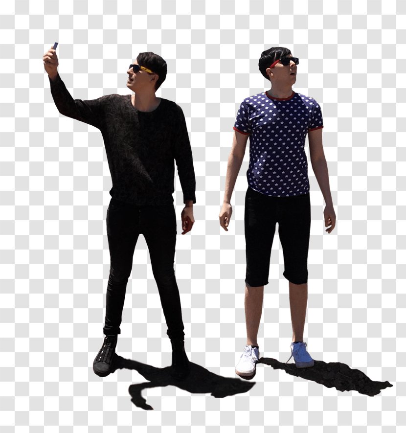 Dan And Phil Go Outside YouTuber T-shirt - Sheer Fabric - Silk Transparent PNG