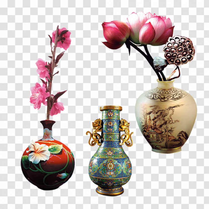 Ink Wash Painting Qingming Poster - Vase Transparent PNG