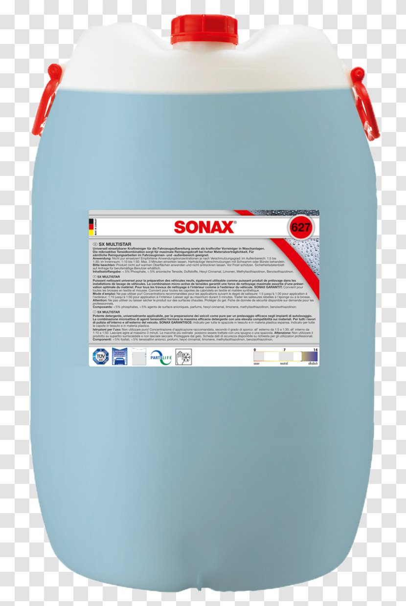 Sonax Liter Fluid Ounce Klarlack Wax - Distilled Water - 300dpi Transparent PNG
