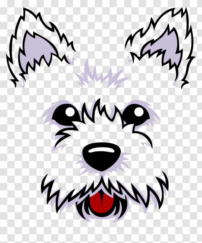 Cat And Dog Cartoon - West Highland Terrier - Whiskers Stencil Transparent PNG