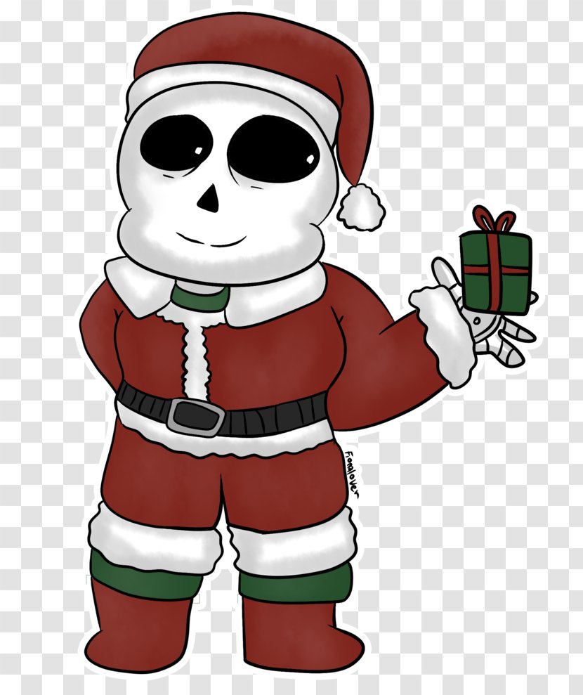 Santa Claus Undertale Christmas Ornament Day Gift - Greeting Note Cards Transparent PNG