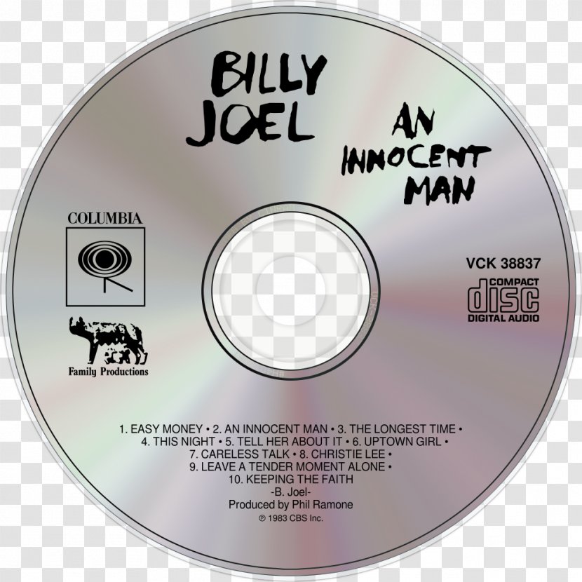 Compact Disc An Innocent Man Disk Image - Billy Joel Transparent PNG