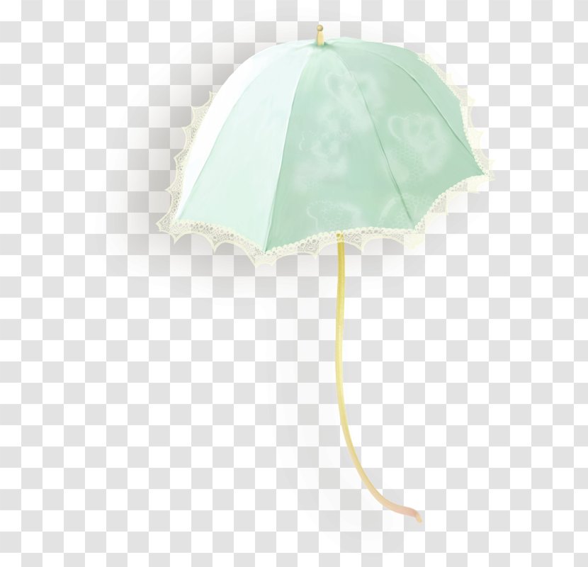 Umbrella Cartoon Painting - Green Transparent PNG