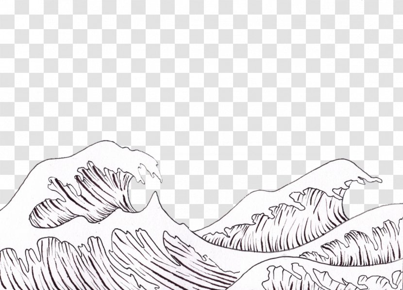 The Great Wave Off Kanagawa Drawing Wind Art Transparent PNG