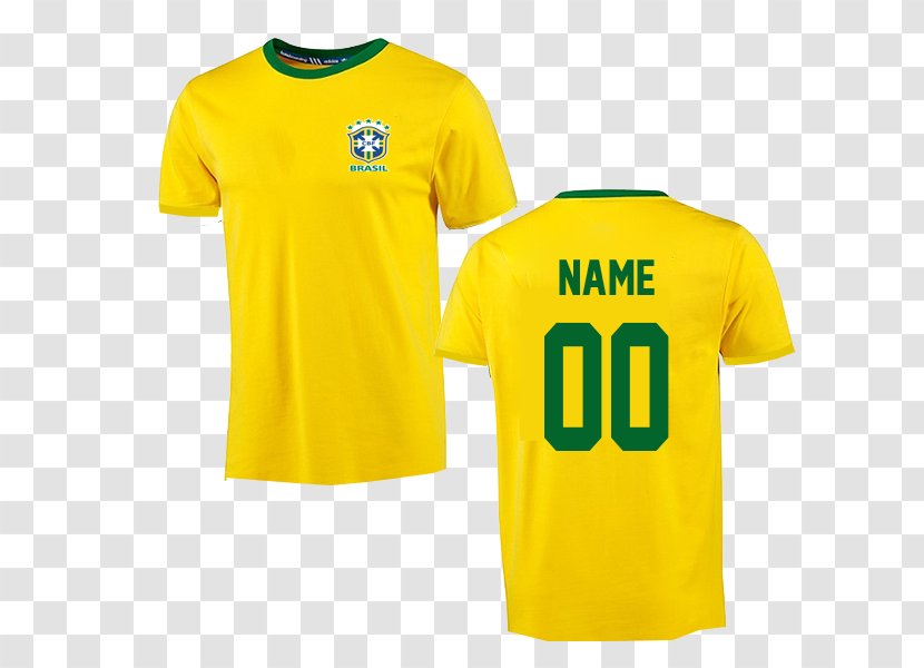 T-shirt Brazil National Football Team Jersey Sleeve - Brand Transparent PNG